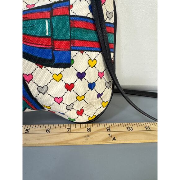 Brighton Love & Joy Crossbody Shoulder Bag Canvas Tassled Signature Design - Picture 4 of 10